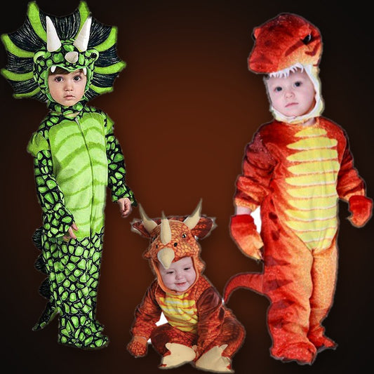 Disfraces de dinosaurio infantiles: triceratops y T-rex