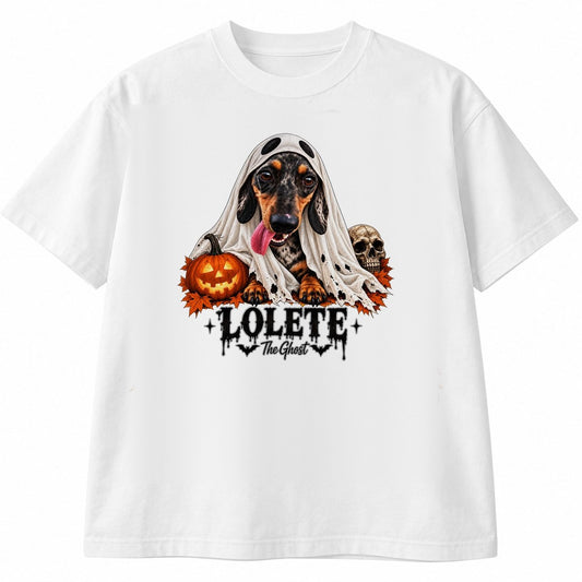 THE GHOST custom pet t-shirt, white