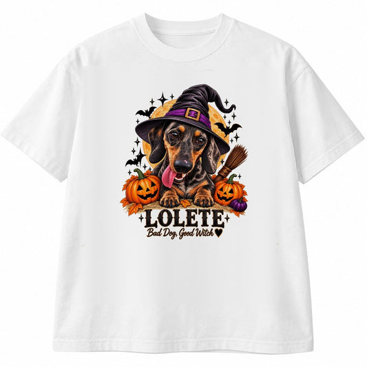 THE WITCH custom pet t-shirt, white